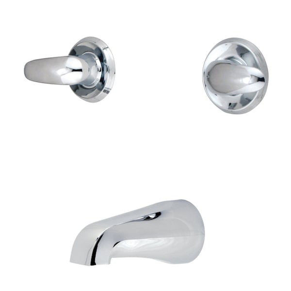 Tub and Shower Faucet, Polished Chrome, Wall Mount